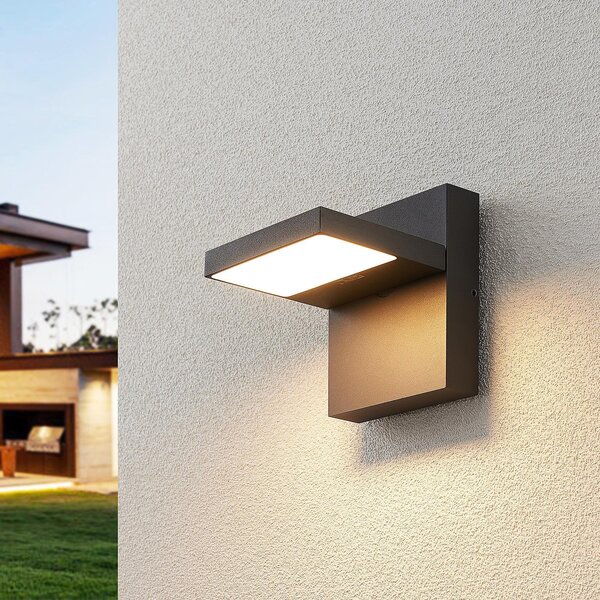 Lampade da esterno Lucande, Silvan, Nero, Balcone, Alluminio, Moderno
