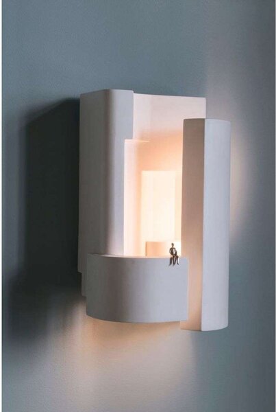 Applique da parete DCW, dimmerabile, Bianco, Camera da letto, Plastica