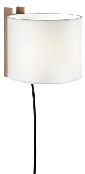 Applique da parete Santa & Cole, dimmerabile, Bianco, Soggiorno, Legno