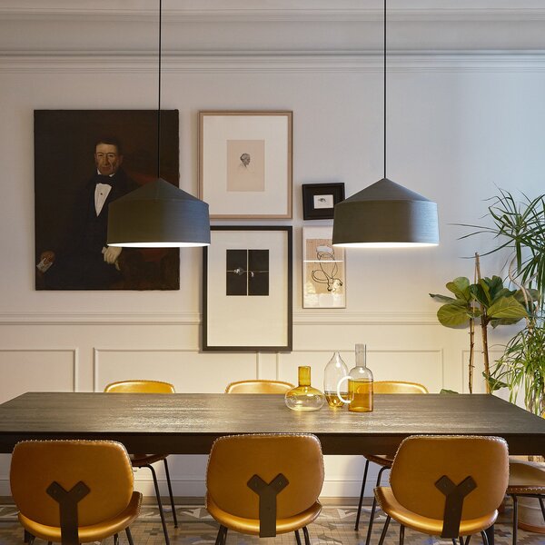 Lampada a sospensione MARSET, Zenc, dimmerabile, Grigio, Soggiorno, Plastica, Design