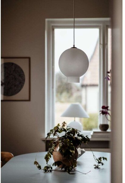 Lampada a sospensione Globen Lighting, Bianco, Sala da pranzo, Vetro