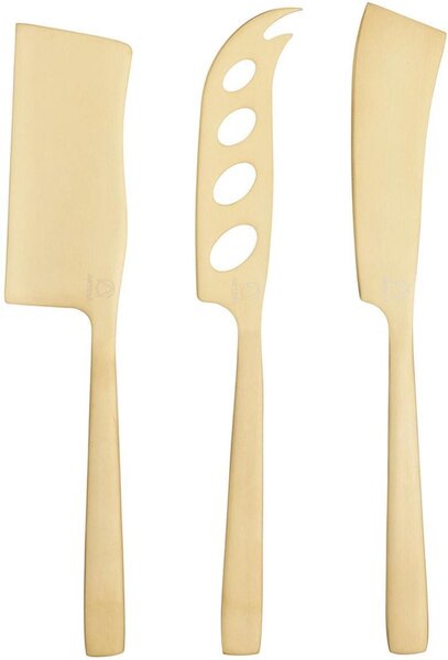 Set di 3 coltelli da formaggio spazzolati opachi Art