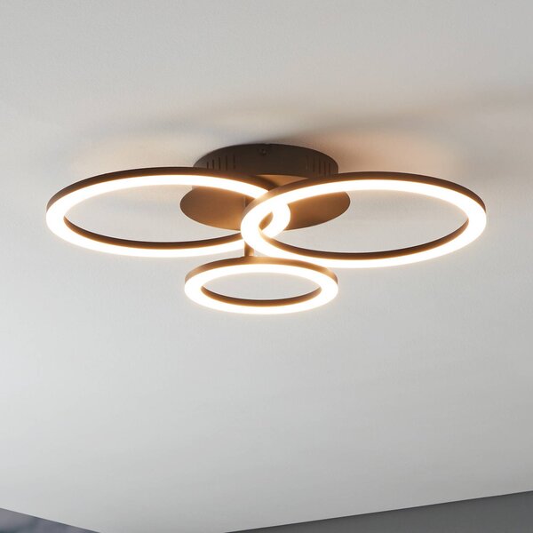 EGLO connect Plafoniera smart Parrapos-Z, dimmerabile, Nero, Soggiorno / Sala da pranzo, Metallo, Moderno