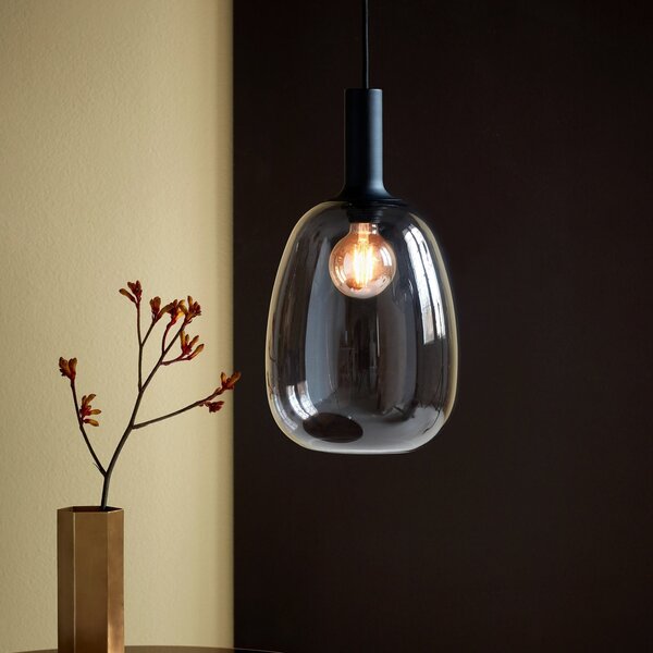 Lampada a sospensione Nordlux, Alton, dimmerabile, Nero, Soggiorno, Vetro, Moderno
