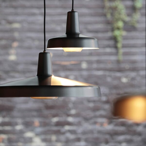 Lampada a sospensione GRUPA, Arigato, dimmerabile, Nero, Studio / Ufficio, Metallo
