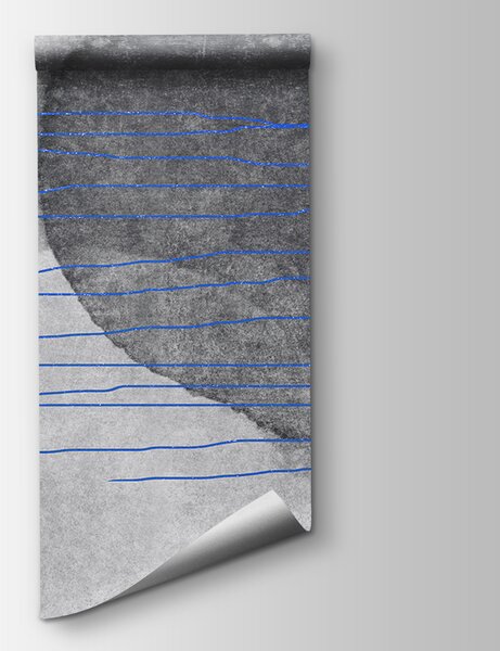 Carta da parati Una linea grigia e blu, Carta da parati design, Carta da parati popolare, u78579v1 - Tapeko.it