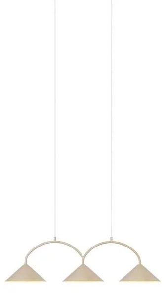 Lampada a sospensione Globen Lighting, CURVE 3, dimmerabile, Beige, Cucina, Metallo, Vintage