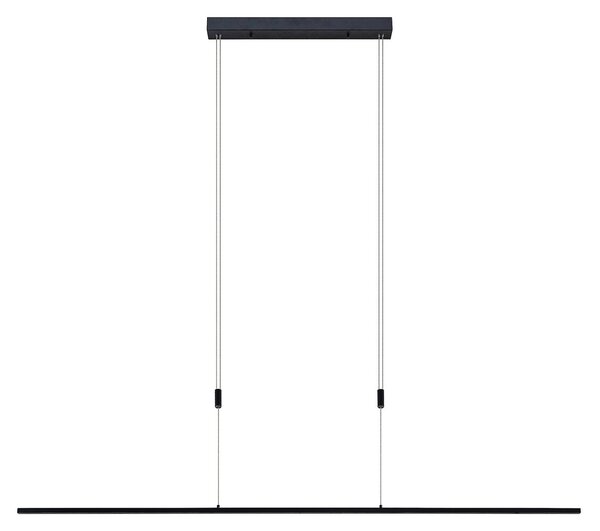 Lampada a sospensione Lucande, Stakato, dimmerabile, Nero, Soggiorno, Alluminio, Moderno