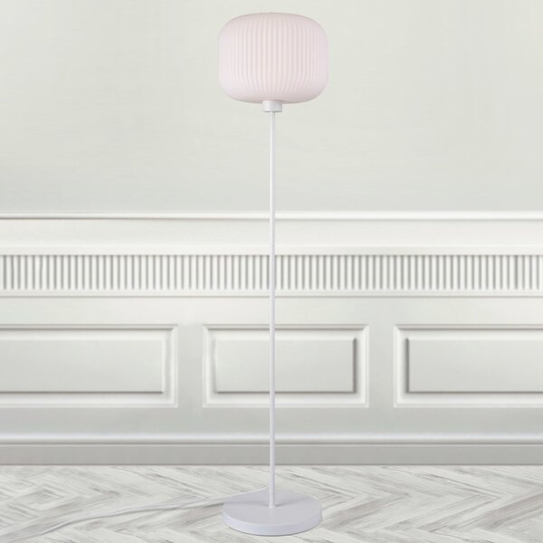 Lampada da terra Nordlux, Milford, Bianco, Soggiorno, Vetro, Scandinavo