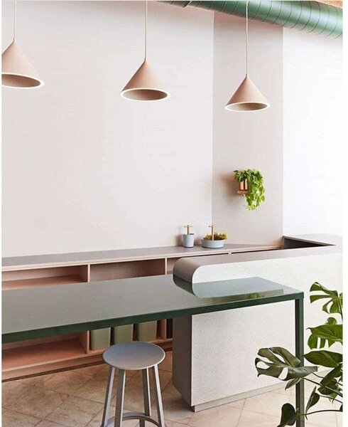 Lampada a sospensione Woud, Beige, Sala da pranzo, Alluminio