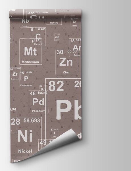Carta da parati Un modello di elementi della tavola periodica, Carta da parati design, Carta da parati popolare, w00713v2 - Tapeko.it