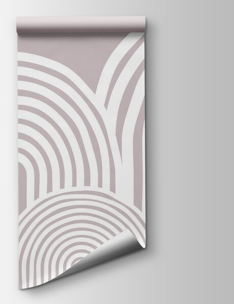 Carta da parati Sfondo bianco e grigio con linee bianche, Carta da parati Moderno, Carta da parati popolare, w08037v1 - Tapeko.it
