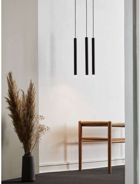 Lampada a sospensione LOOM DESIGN, dimmerabile, Nero, Soggiorno, Alluminio