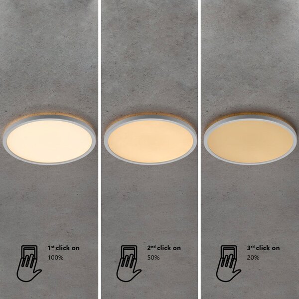 Plafoniera Nordlux, Oja 60, dimmerabile, Bianco, Soggiorno, Plastica