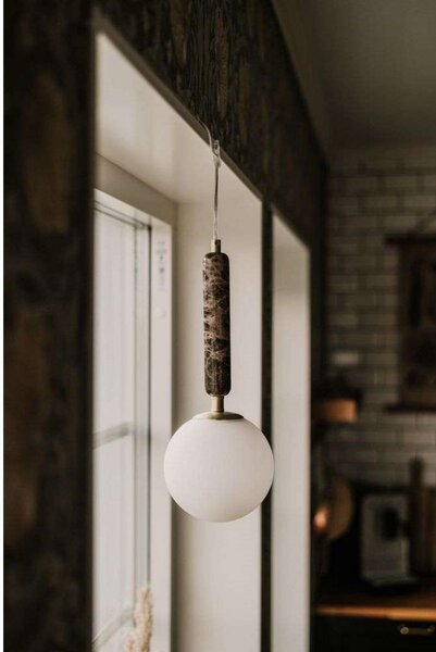 Lampada a sospensione Globen Lighting, Torrano, dimmerabile, Marrone / Ruggine, Sala da pranzo, Vetro, Design