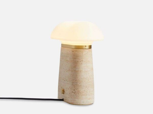 Lampade da tavolo Woud, dimmerabile, Beige, Soggiorno, Pietra