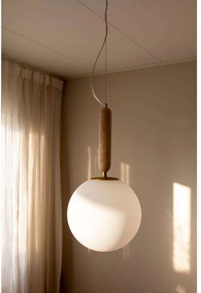 Lampada a sospensione Globen Lighting, Torrano, dimmerabile, Beige, Soggiorno, Vetro, Design