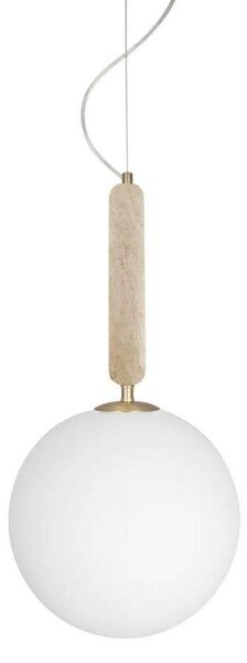 Lampada a sospensione Globen Lighting, Torrano, dimmerabile, Beige, Soggiorno, Vetro, Design