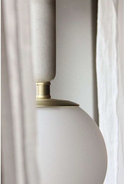 Lampada a sospensione Globen Lighting, Bianco, Sala da pranzo, Vetro