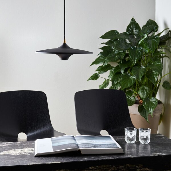 Lampada a sospensione LOOM DESIGN, Moja, dimmerabile, Nero, Soggiorno, Alluminio, Moderno