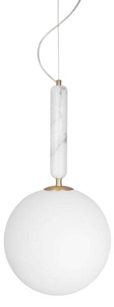 Lampada a sospensione Globen Lighting, Bianco, Sala da pranzo, Vetro