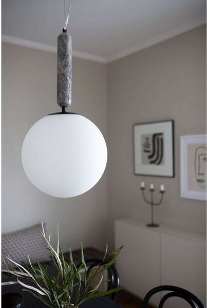 Lampada a sospensione Globen Lighting, Grigio, Sala da pranzo, Vetro
