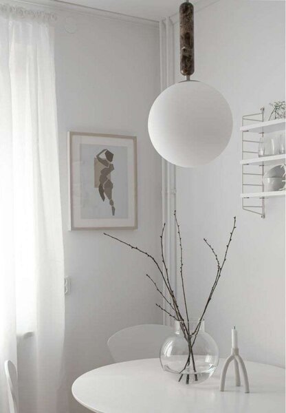 Lampada a sospensione Globen Lighting, Torrano, dimmerabile, Marrone / Ruggine, Sala da pranzo, Vetro, Design