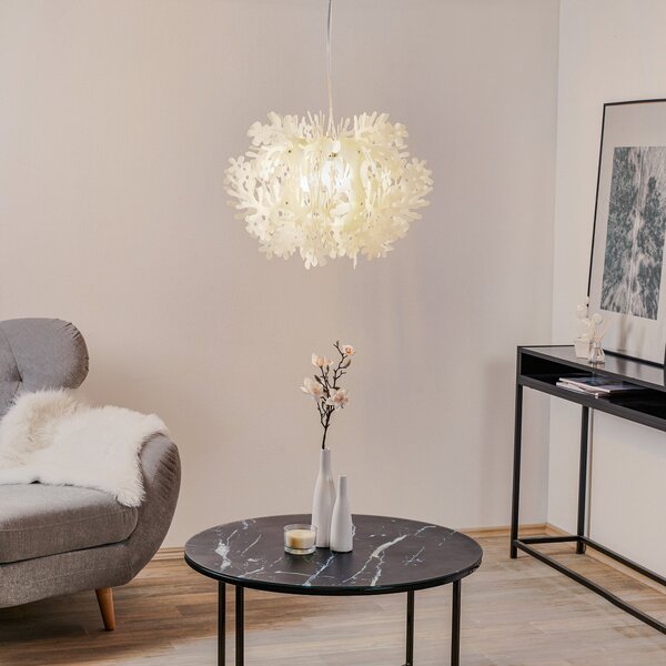 Lampada a sospensione Slamp, FIORELLA, dimmerabile, Bianco, Soggiorno, Plastica, Design