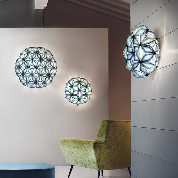 Plafoniera Slamp, La Vie, dimmerabile, Blu, Soggiorno, Plastica, Design