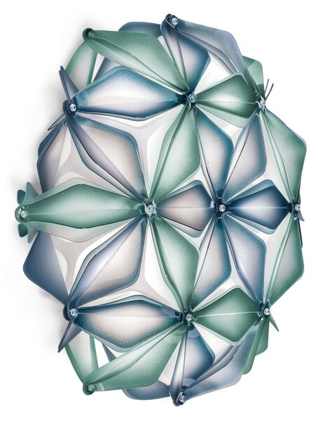 Plafoniera Slamp, La Vie, dimmerabile, Blu, Soggiorno, Plastica, Design