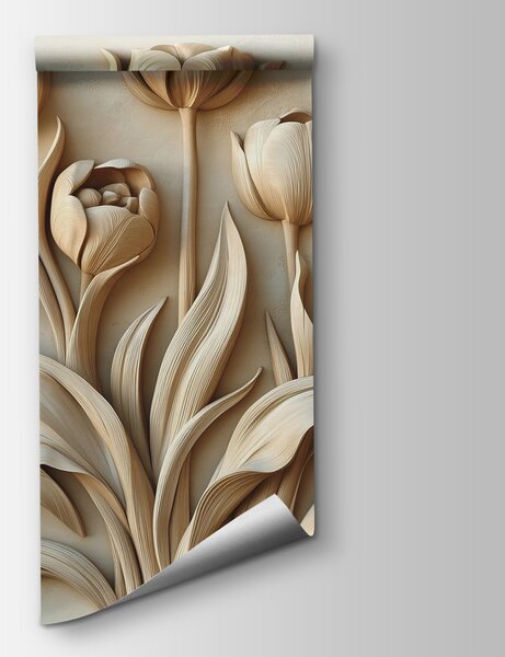 Carta da parati Primo piano di una scultura, Carta da parati 3d fiori, Carta da parati popolare, w01852 - Tapeko.it