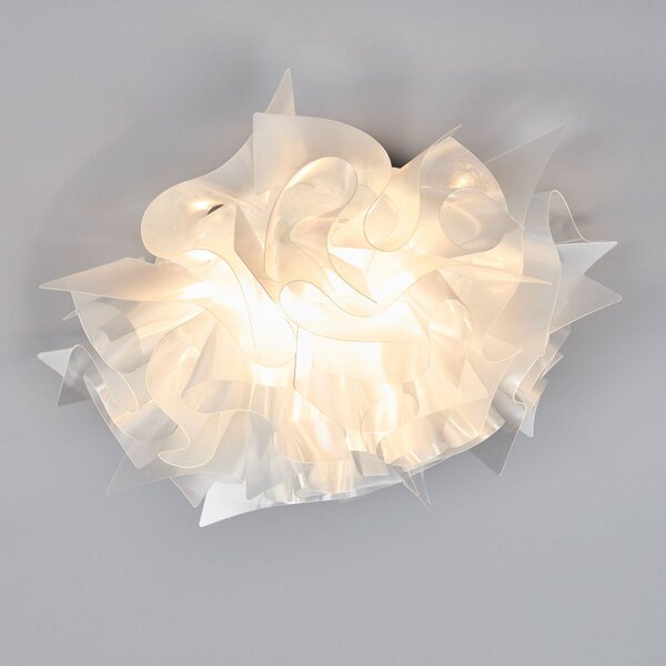 Plafoniera Slamp, VELI, dimmerabile, Trasparente, Soggiorno, Plastica, Design