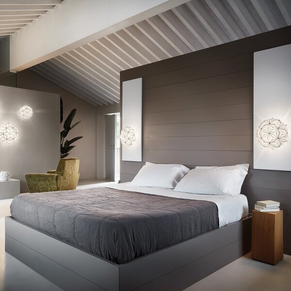 Plafoniera Slamp, La Vie, dimmerabile, Bianco, Soggiorno, Plastica, Design