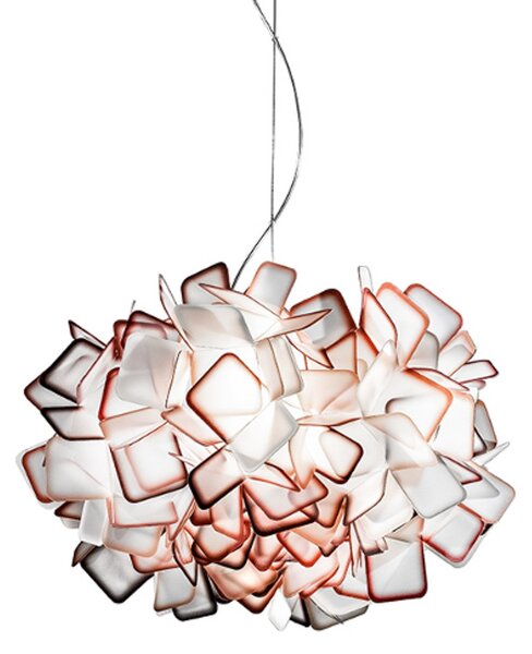Lampada a sospensione Slamp, CLIZIA, dimmerabile, Arancione, Soggiorno, Plastica, Design