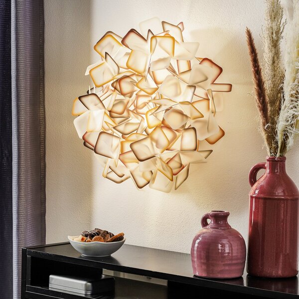 Applique da parete Slamp, CLIZIA, Arancione, Soggiorno, Plastica, Design