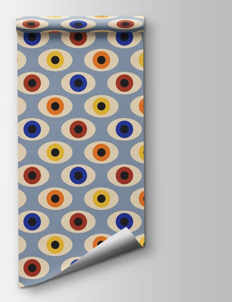 Carta da parati Modello di occhi colorati, Carta da parati Geometriche, Carta da parati popolare, u51618v3 - Tapeko.it