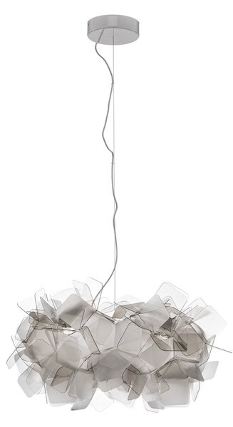 Lampada a sospensione Slamp, CLIZIA, dimmerabile, Grigio, Soggiorno, Plastica, Design