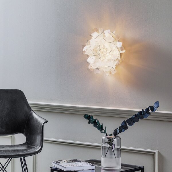 Plafoniera Slamp, Clizia, dimmerabile, Grigio, Soggiorno, Plastica, Design
