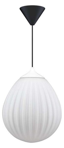 Lampada a sospensione Around the World, bianco/nero, vetro