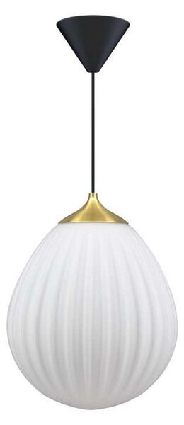 Lampada a sospensione Around the World Medium, bianca/nera