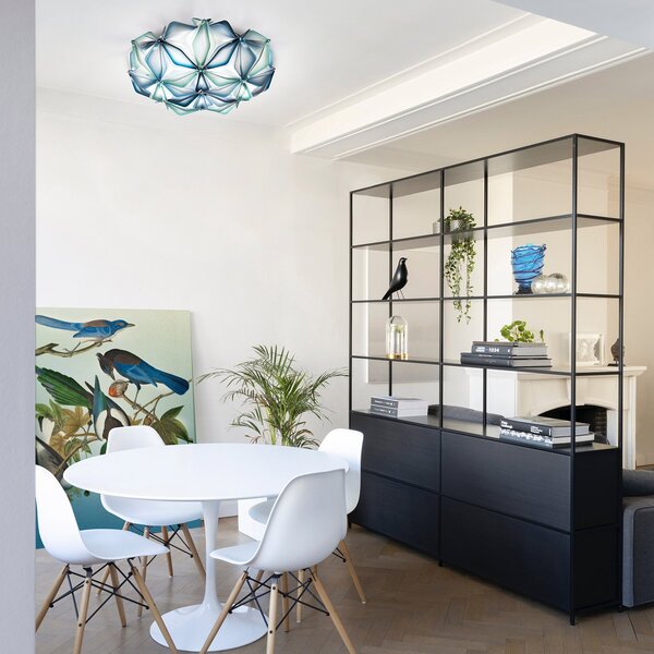 Plafoniera Slamp, La Vie M, dimmerabile, Blu, Soggiorno, Plastica, Design