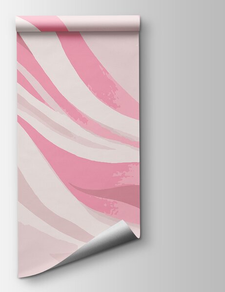 Carta da parati Girelle rosa e bianche, Carta da parati 3d fiori, Carta da parati popolare, w02420 - Tapeko.it