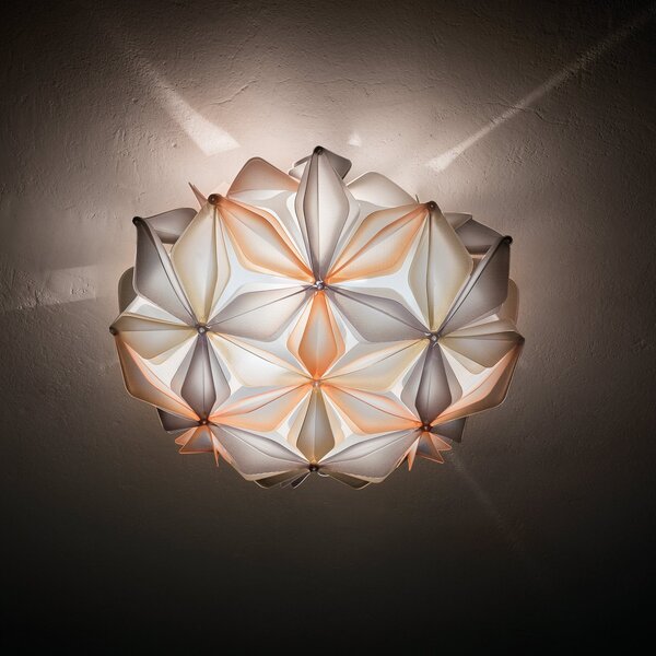 Plafoniera Slamp, La Vie M, dimmerabile, Beige, Soggiorno, Plastica, Design
