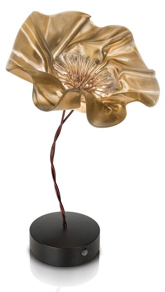 Lampade da tavolo Slamp, LaFleur, dimmerabile, Dorato / Ottone, Soggiorno, Plastica, Design