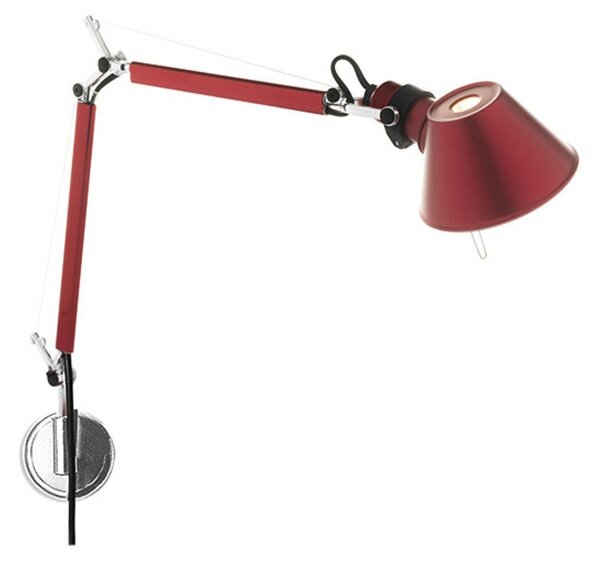 Applique da parete Artemide, Rosso, Studio / Ufficio, Alluminio, Design