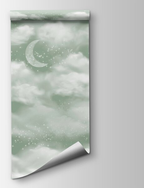 Carta da parati La luna nel cielo, Carta da parati Cielo, Carta da parati popolare, w02515v2 - Tapeko.it