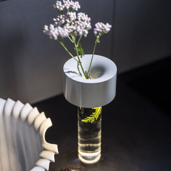 Lampade da tavolo Foscarini, Fleur, dimmerabile, Bianco, Soggiorno, Vetro, Moderno