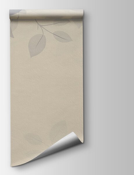 Carta da parati Sfondo bianco con foglie, Carta da parati Natura, Carta da parati popolare, w08551 - Tapeko.it