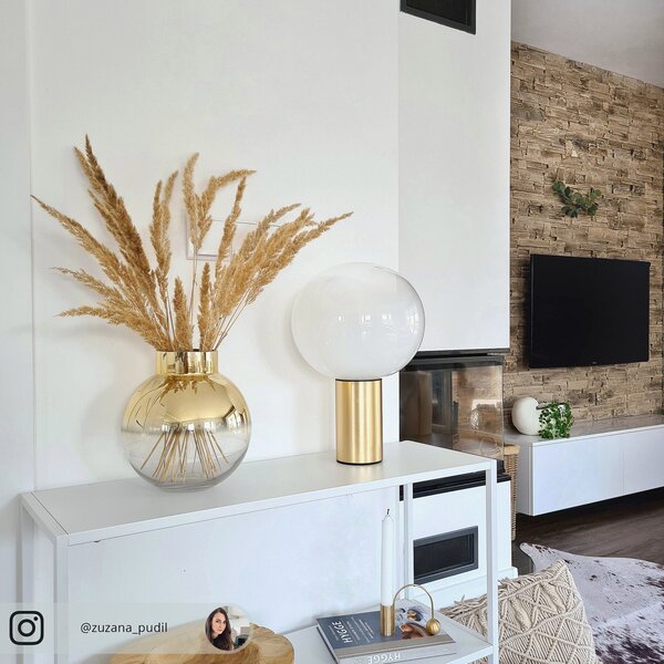 Lampade da tavolo Artemide, Laguna 16, Bronzo / Ottone anticato, Soggiorno, Vetro, Design