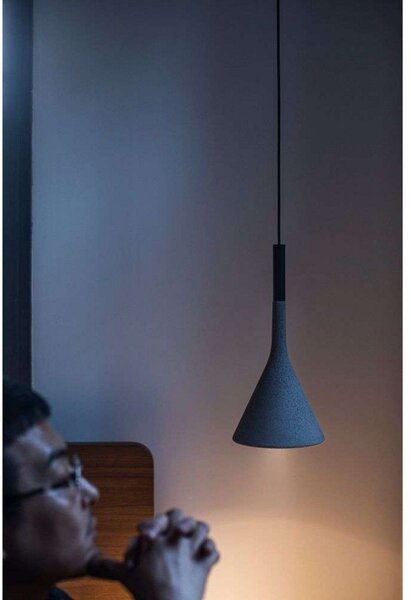 Lampada a sospensione Foscarini, Nero, Soggiorno, Cemento